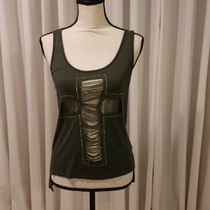 Green Cross Tank Top